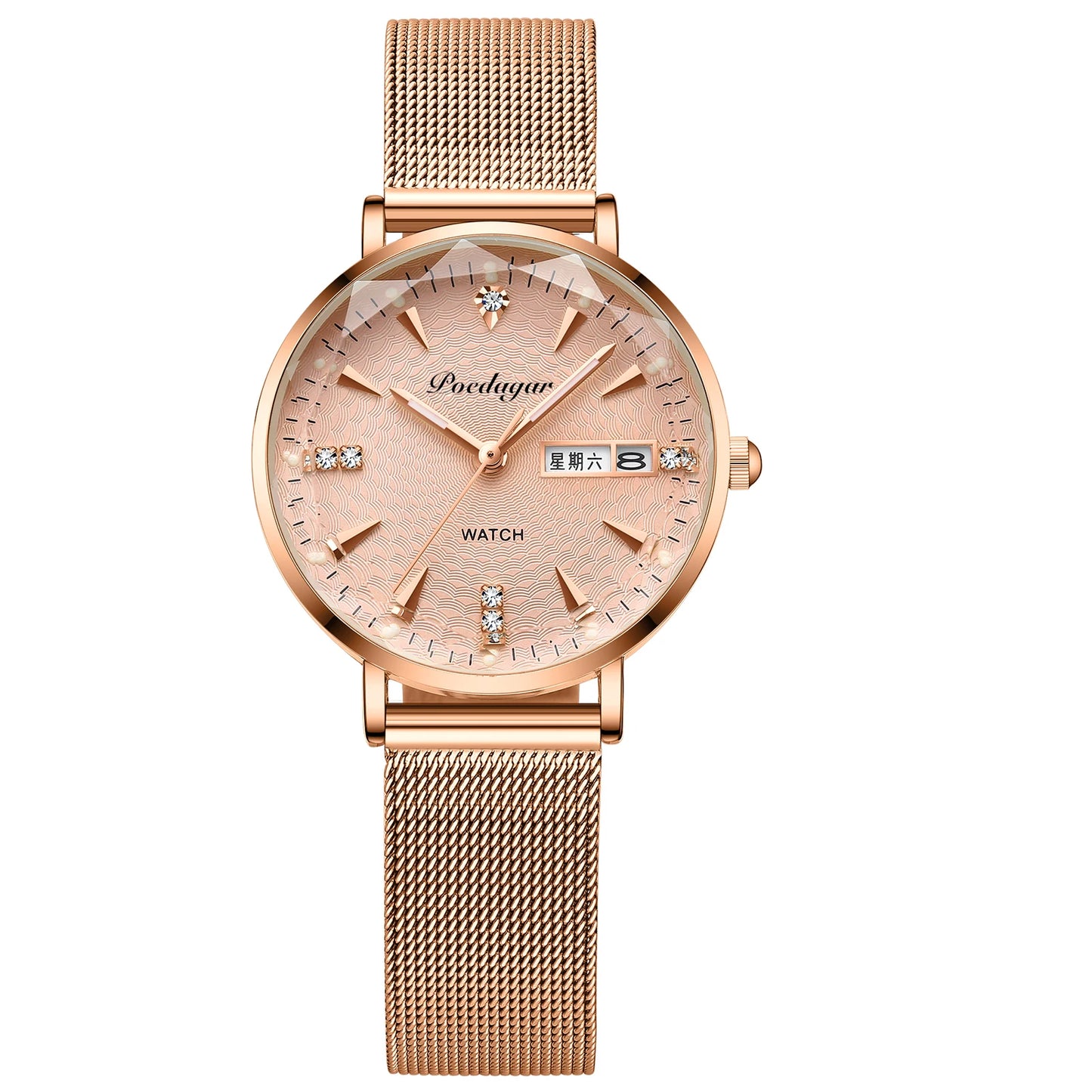 Women Watches High Quality Stainless Steel  Rose Gold Ladies Watch 2024
