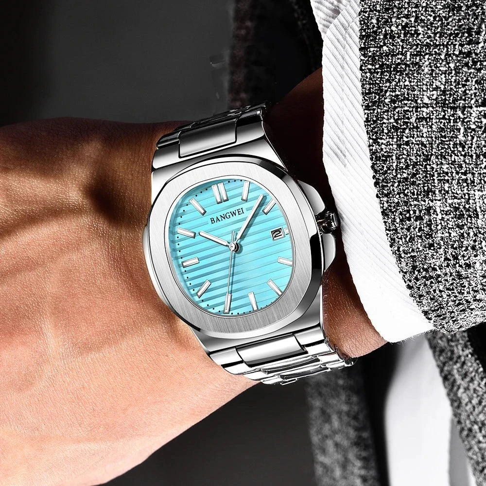 Luxury Watch Men Business Waterproof Male Clock Luminous Date Stainless Steel 2024