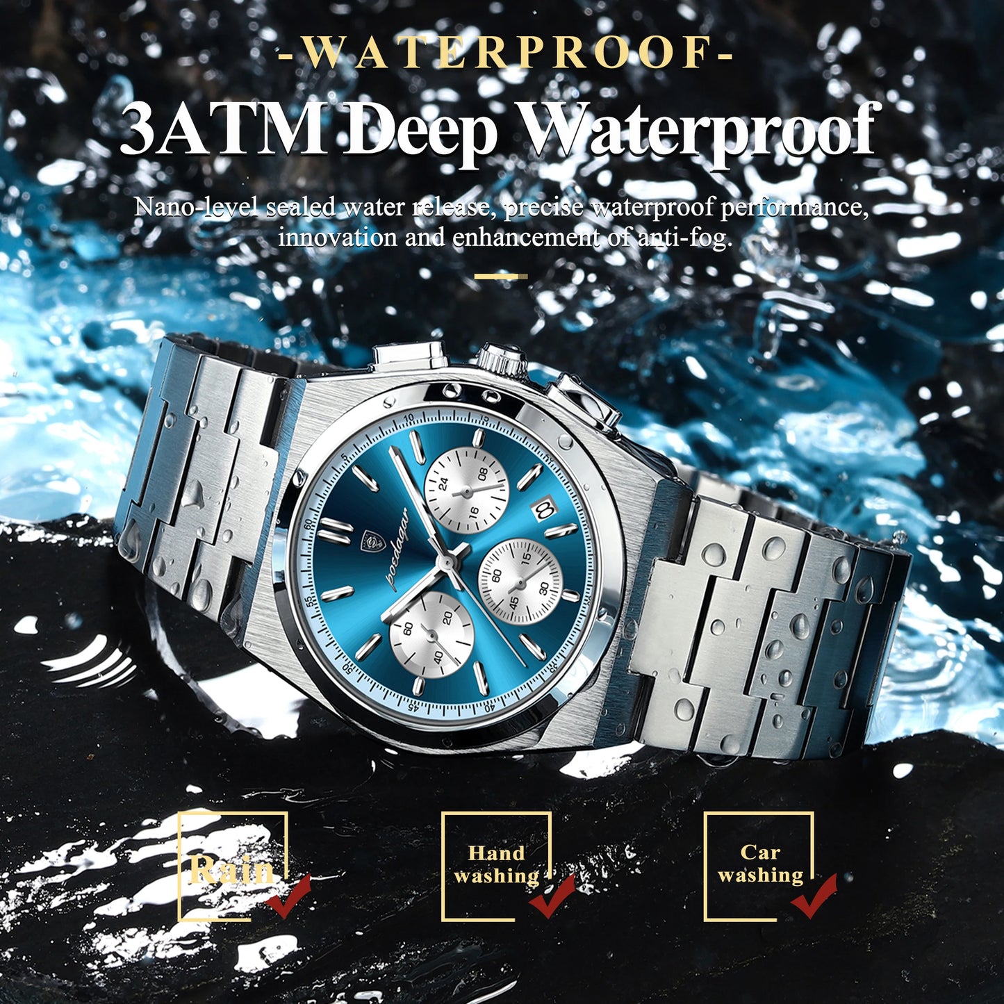 Luxury Man Quartz Watch Sport Military Waterproof. 2024