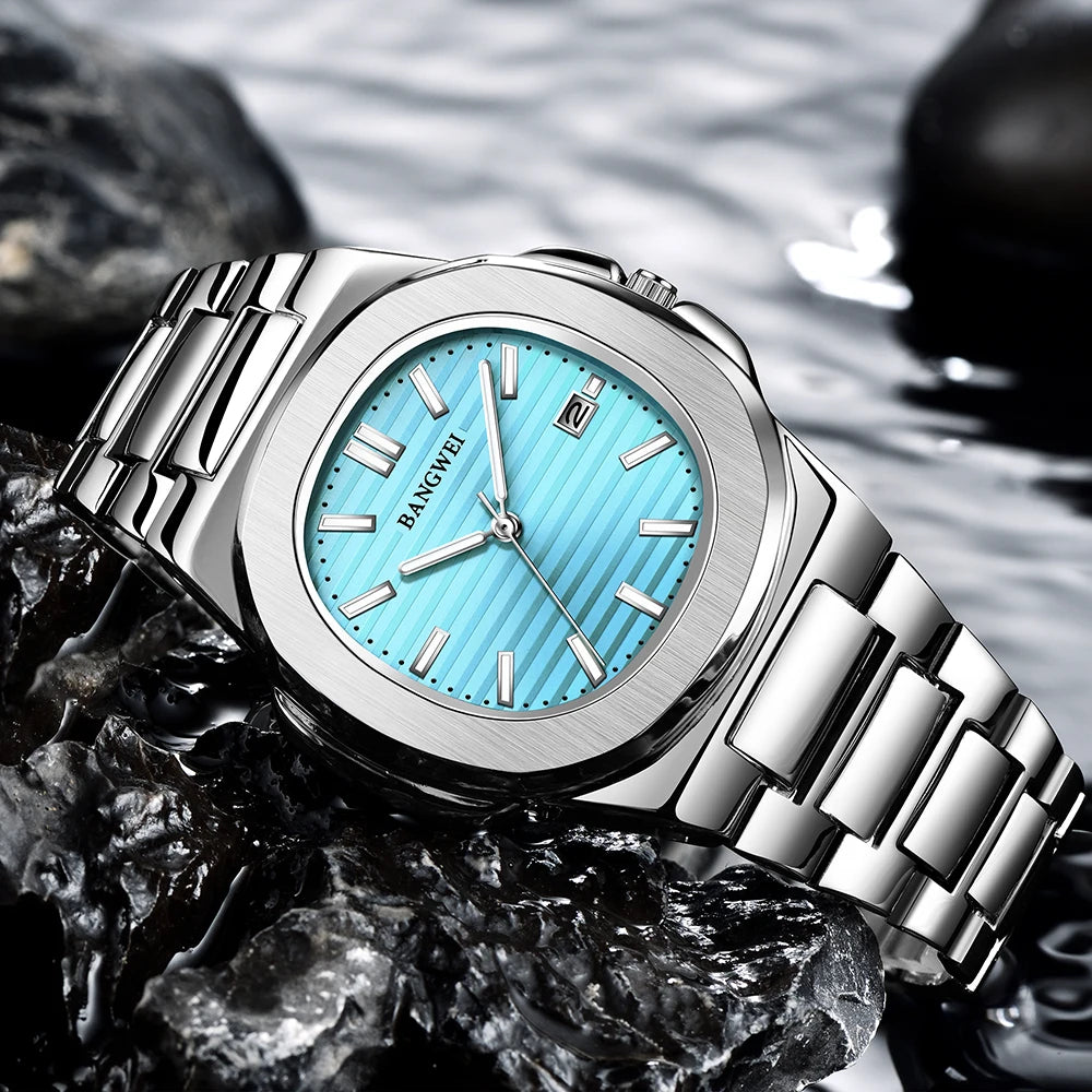 Luxury Watch Men Business Waterproof Male Clock Luminous Date Stainless Steel 2024